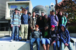 Group of YMCA Academy students on a field trip to the Art Gallery of Ontario