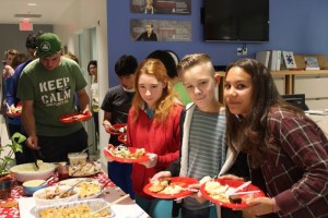 YMCA Academy students enjoying a meal during our Feast of Thanks Celebration