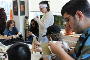 YMCA Academy students working in the art room