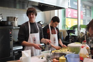 YMCA Academy students cooking at Shovel and Spoon