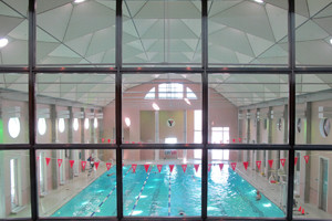 Six-lane pool at the Toronto Central Grosvenor Street YMCA Centre