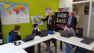 Governor General David Johnston and guests meet with YMCA Academy Civics students