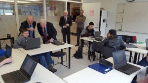 Governor General David Johnston and guests meet with YMCA Academy Civics students