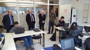 Governor General David Johnston and guests meet with YMCA Academy Civics students