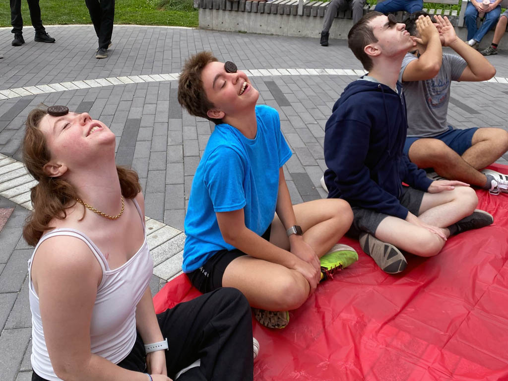 Students completed challenges and team-building activities such as Face the Cookie, a tower-building challenge and a Rock, Paper, Scissors tournament to help foster their sense of community as we begin a new school year.