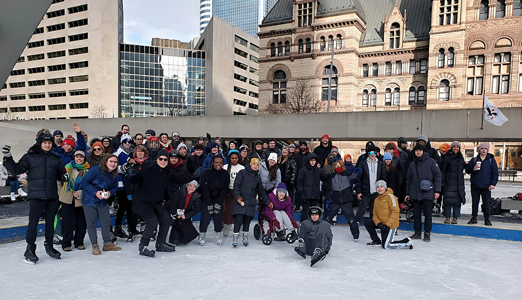 Staff and Students of the Academy made our annual walk down Bay Street towards Nathan Philip Square for our annual skating trip.