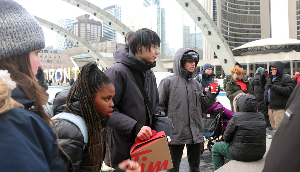 Staff and Students of the Academy made our annual walk down Bay Street towards Nathan Philip Square for our annual skating trip.