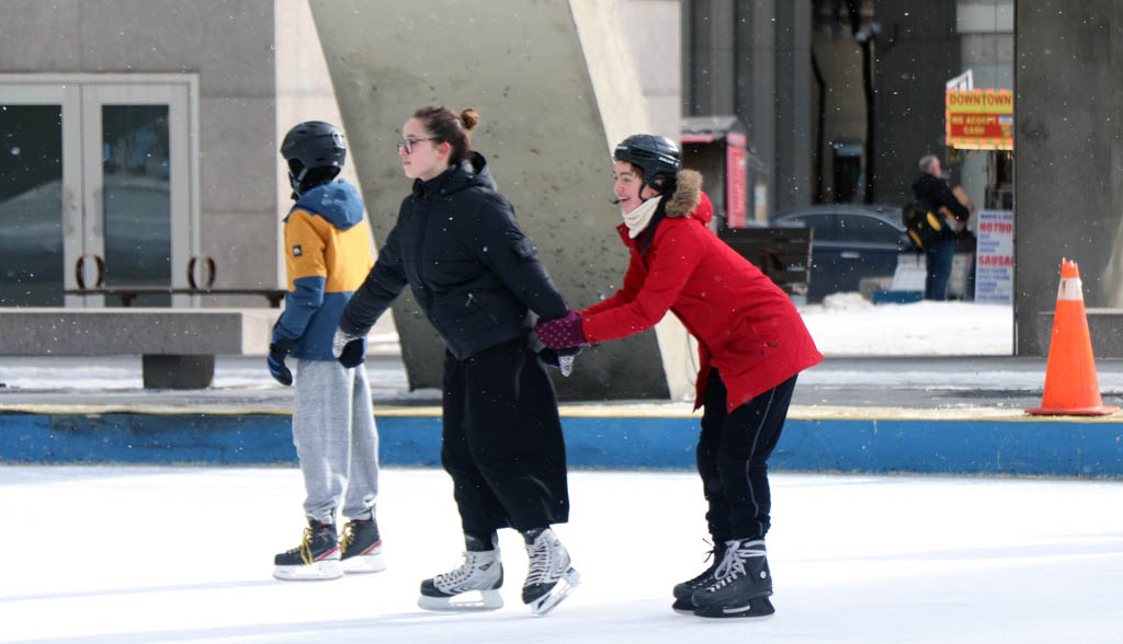 Staff and Students of the Academy made our annual walk down Bay Street towards Nathan Philip Square for our annual skating trip.